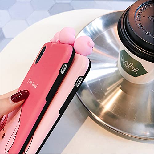 Unnfiko Piglet Phone Case Compatible With Iphone 6/ Iphone 6S, Cute 3D Cartoon Animal Soft Silicone Protective Case For Girls Women (Tired Pig, Iphone 6 / 6S) #TOP2