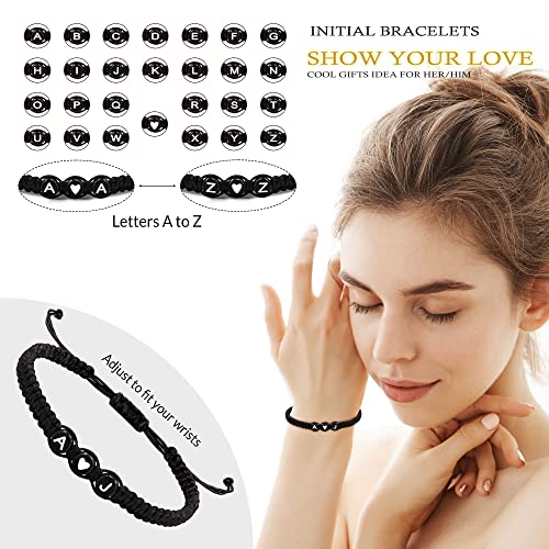 Initial Bracelets for Women Men's Bracelets Gifts for Girlfriend Boyfriend Letter Bracelets I Love You Gifts for Her Him Best Friend Birthday Gift Christmas Jewelry