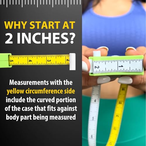 Image of Perfect Body Tape Measure - 80 Inch Automatic Telescopic Tape Measure - Retractable Measuring Tape for Body: Waist, Hip, Bust, Arms, and More (Black - 80 inch)