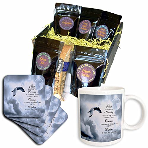3dRose cgb_52227_1 The Serenity Prayer a Beautiful Dove one of a Kind Graphic Will Inspire All-Coffee Gift Basket, Multicolor