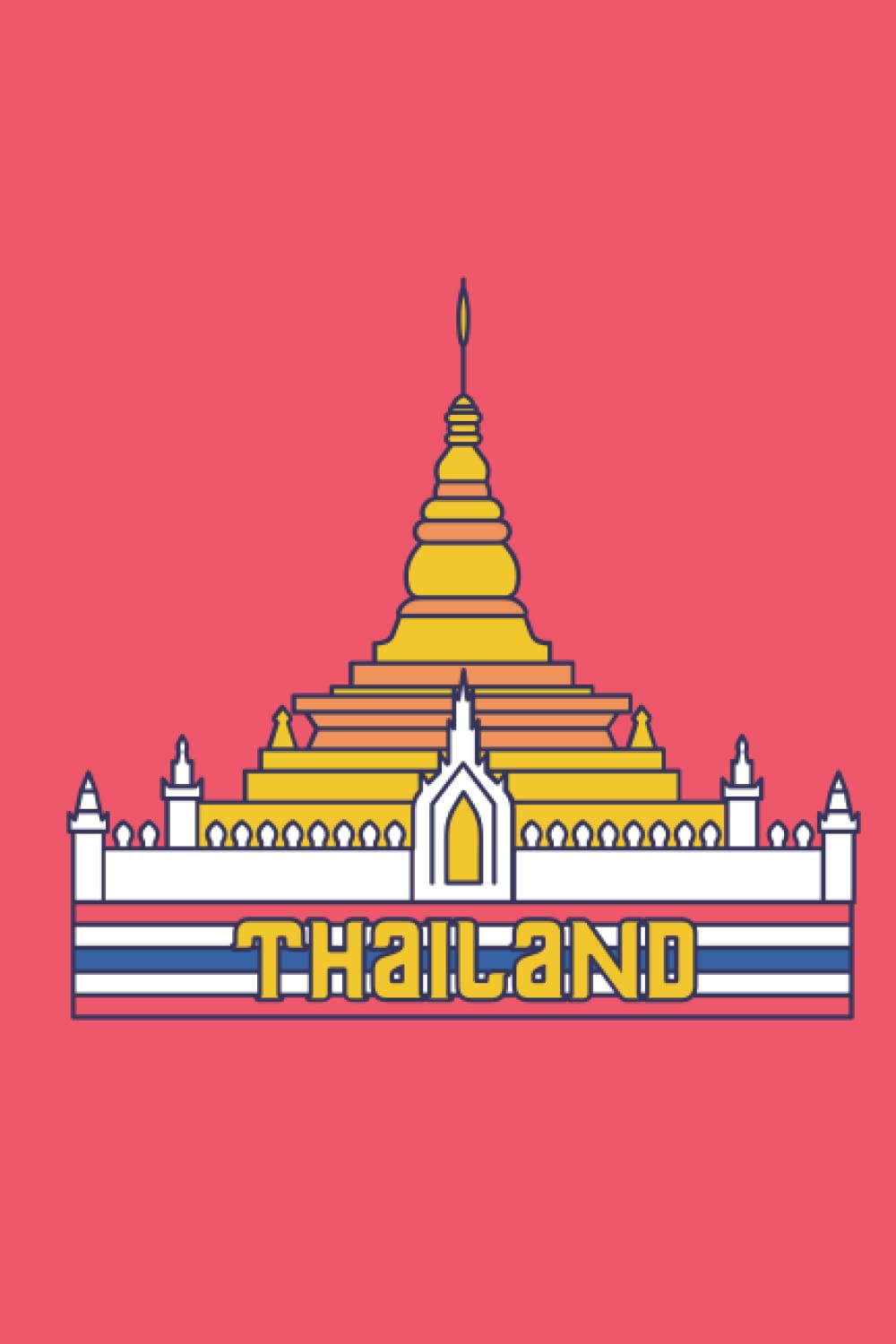 Thailand: Thai Themed Blank Lined Notebook