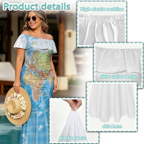 Image of Polynesian Dresses for Women Off Shoulder Maxi Dress Puletasi Samoan Dresses S-7XL