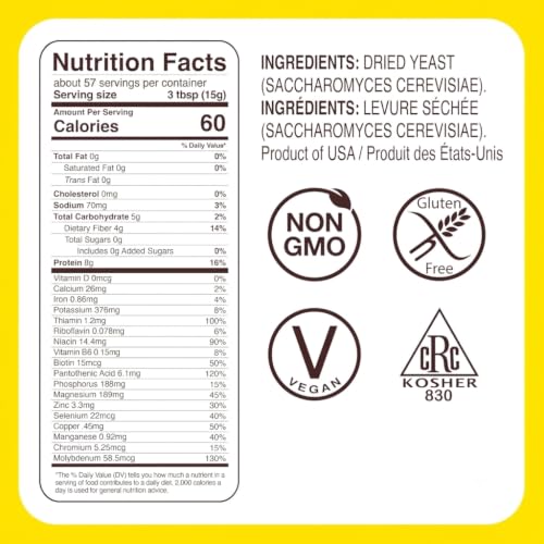 Image of Foods Alive | Non-Fortified Premium Nutritional Yeast Flakes | 30-oz | Unfortified Vegan Cheese Powder Seasoning