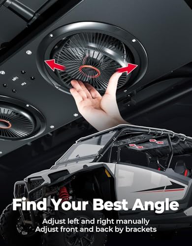 Image of KEMIMOTO Dual 8 inch UTV Fan Compatible with RZR 2024+, Ranger Defender