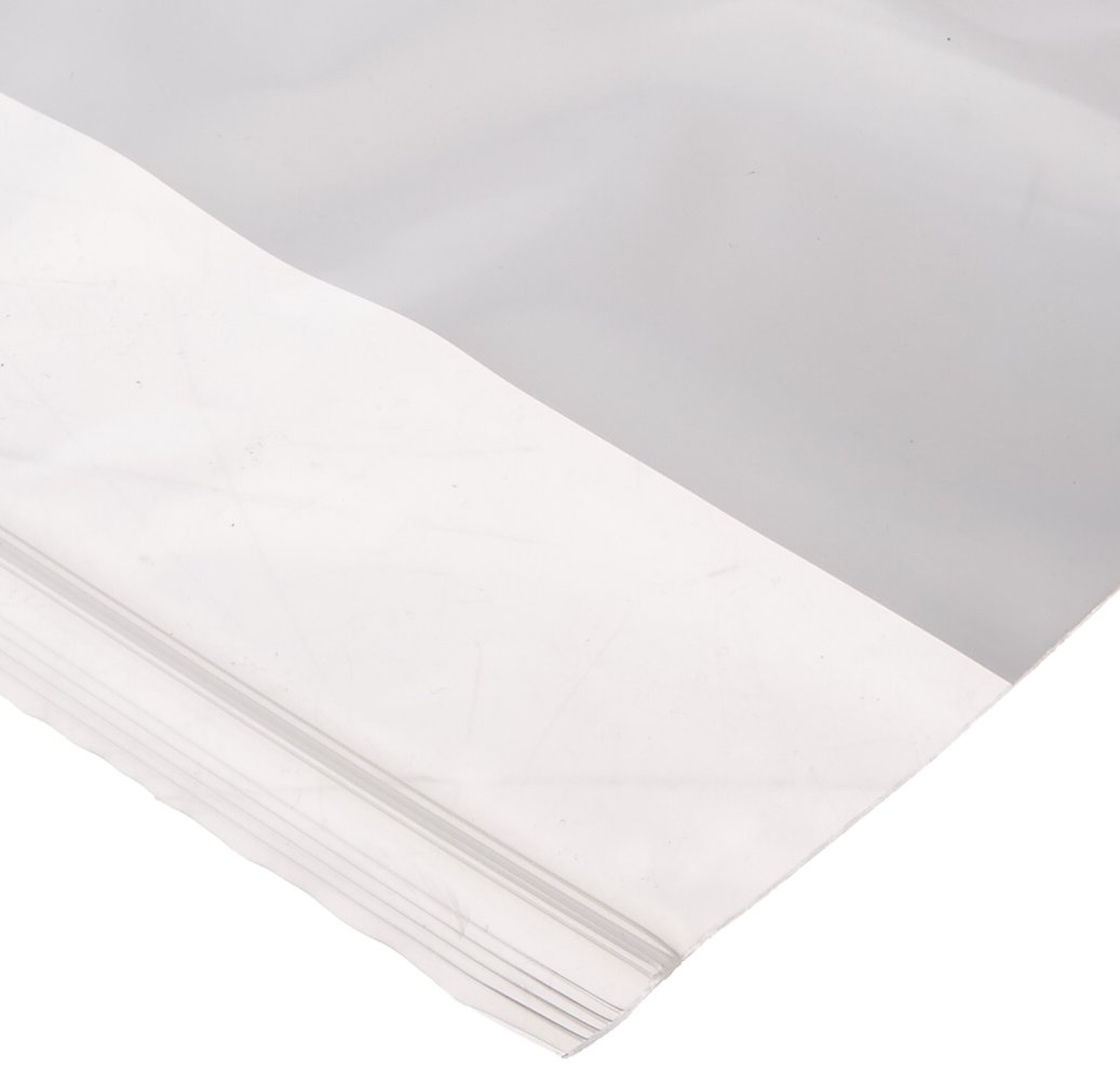 Aviditi PB4009 blokowe rozkładane torby polowe, 25 cm x 25 cm, 4 Mil, białe (opakowanie 1000)