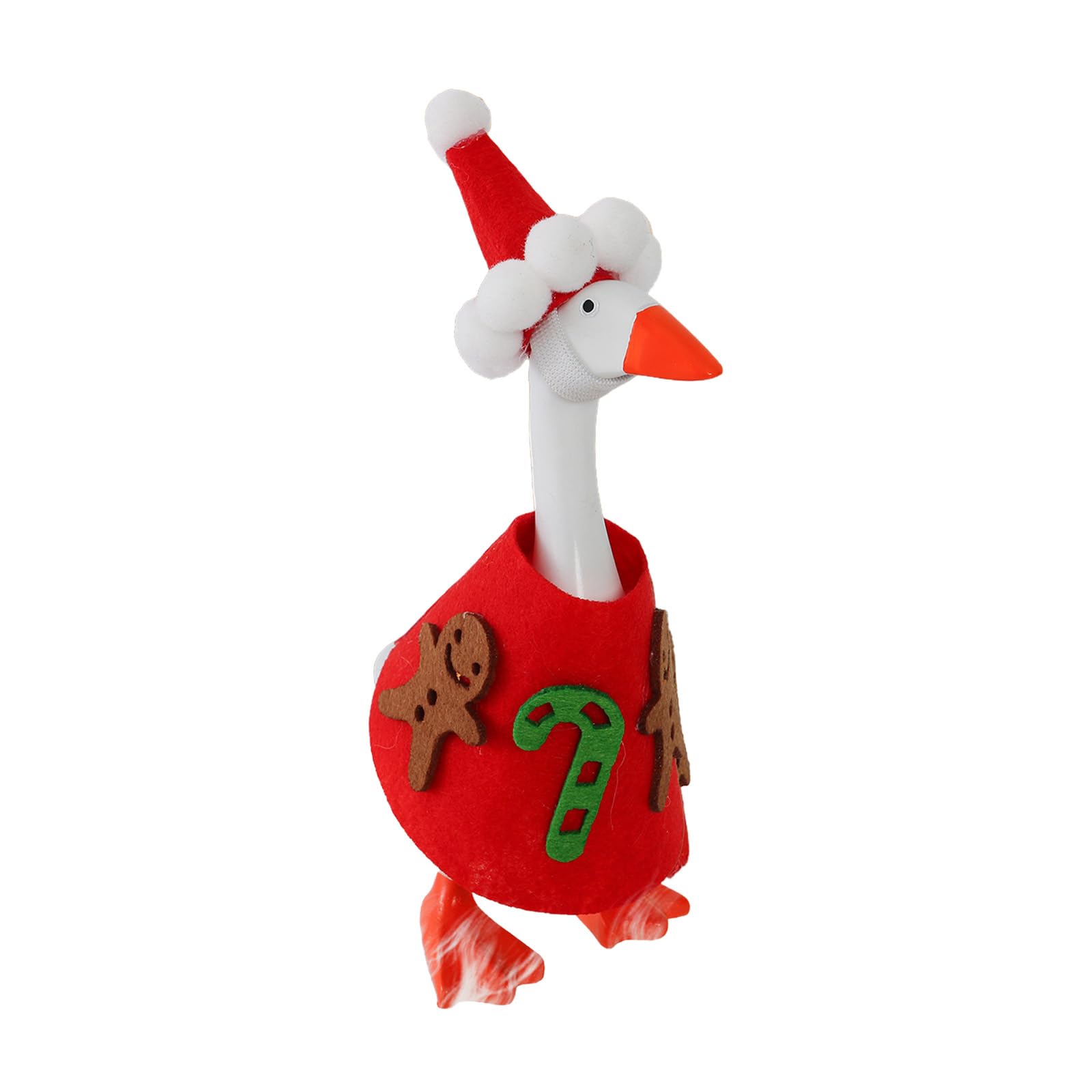Carotoe D Fabric Outdoor Christmas Ecoration Porch Geese Outfit Ornament For Garden Patio Holiday Party Themes Christmas Geese Ecoration For Porch