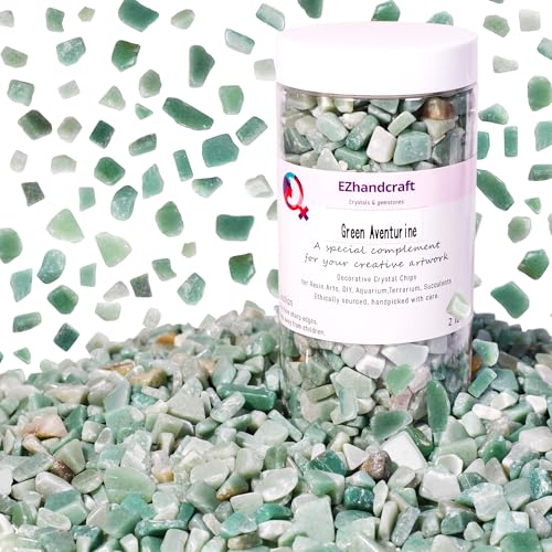 Image of Green Aventurine Chips Bulk 2lbs, 1200+ Pieces, 8-15mm Natural Gemstones