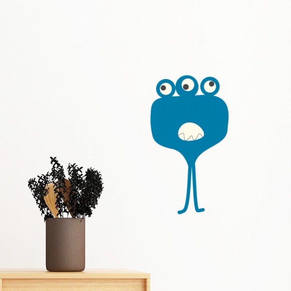 Sticker mural univers pour chambre d'enfant avec grand décor extraterrestre amovible
