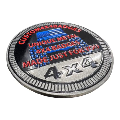 Image of Adventure Rated - Solid Stainless Steel Metal 4x4 Badge Designed for Any 4x4 Vehicle - Made in the USA by CUSTOM4X4BADGES