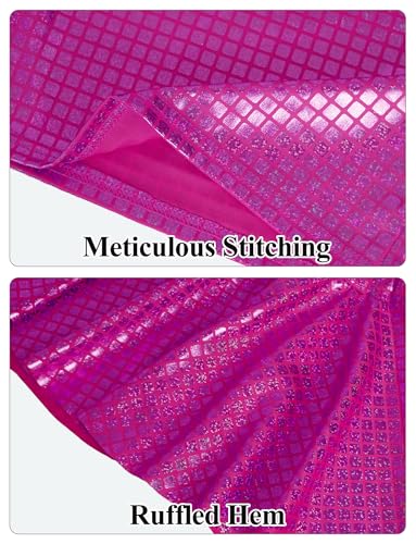 Image of Sequin Top for Girls with Shiny Skirt Disco 0utfit Metallic Dress Performance Kids 3-13T