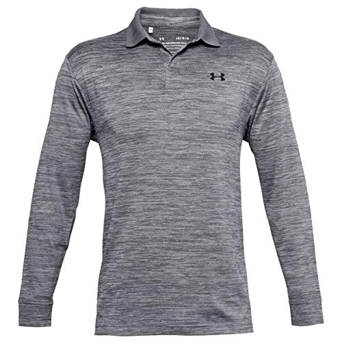 Under Armour Men's Performance Polo 2.0 Long Sleeve T-Shirt , Steel (035)/Black , Medium #TOP12