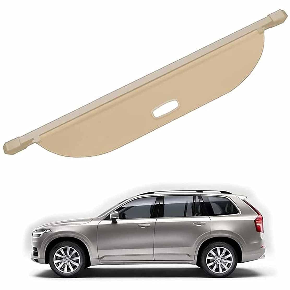 Cache-bagages rétractable beige pour coffre de Volvo XC90 2015 à 2019