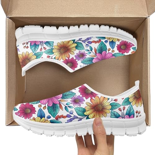 Women's Slip-On Walking Shoes Breathable Mesh Sneakers Casual Shoes3