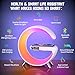 Feknnedm Smart LED Table Lamp, 4-in-1 Wireless Charger, Music Rhythm Ambient Night Light, Alarm Clock, and Bluetooth Speaker with App Control, G-Shaped Lamp for Bedroom, Office and Home Decor (White)