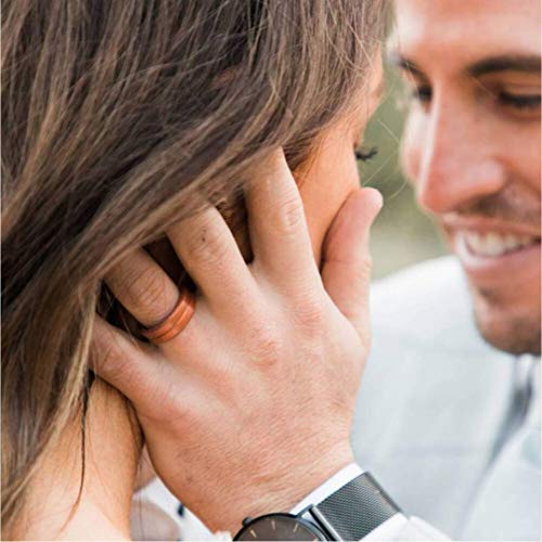 Enso Rings Classic Contour Silicone Ring – Stackable Multi Color Unisex Wedding Engagement Band – Thin Minimalist Band – 7.24Mm, 1.9Mm Thick (Meteorite, 8) #TOP4