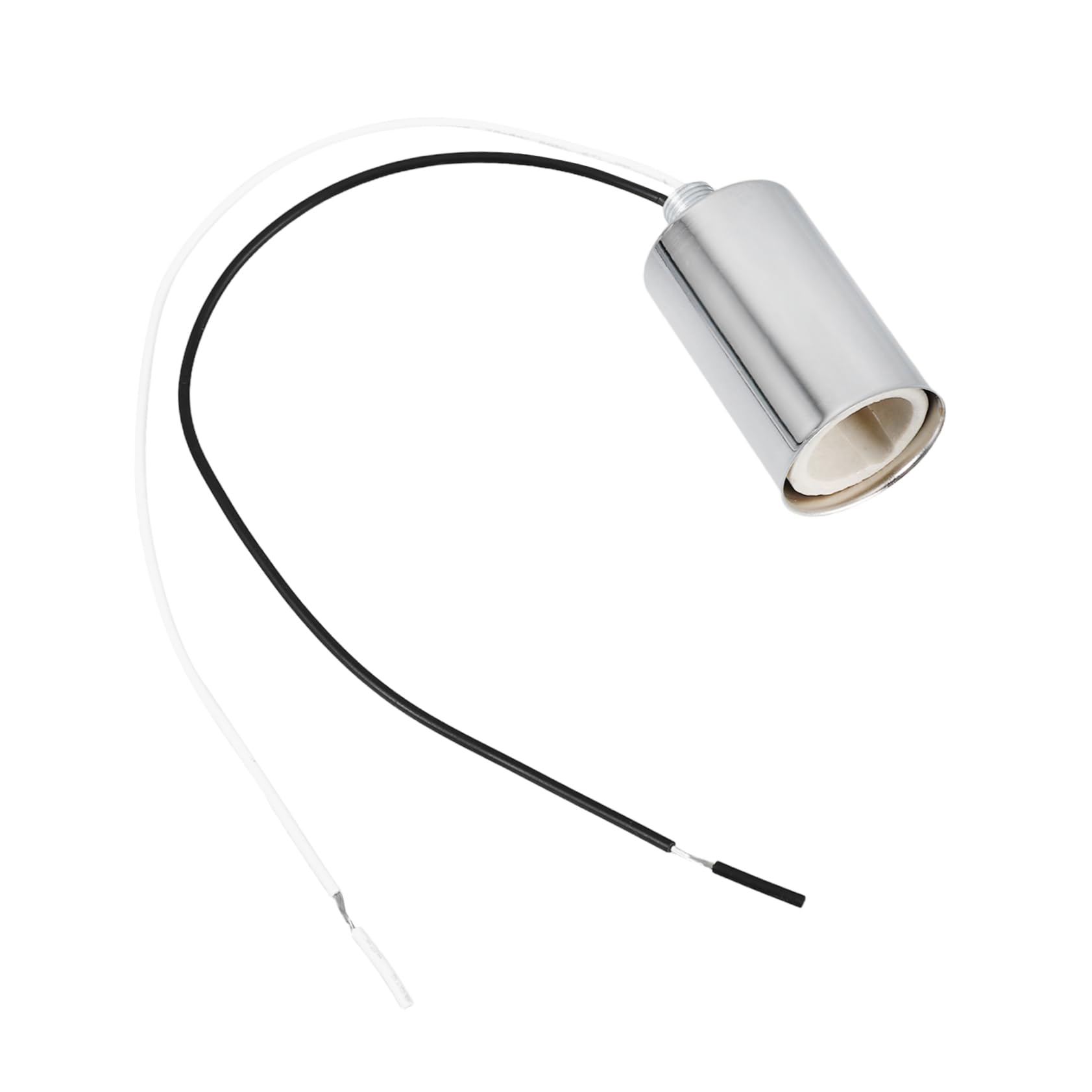 Housoutil Ceramic Screw Socket Lamp Base Easy Install Metal Light Socket for Table Lamp Repair