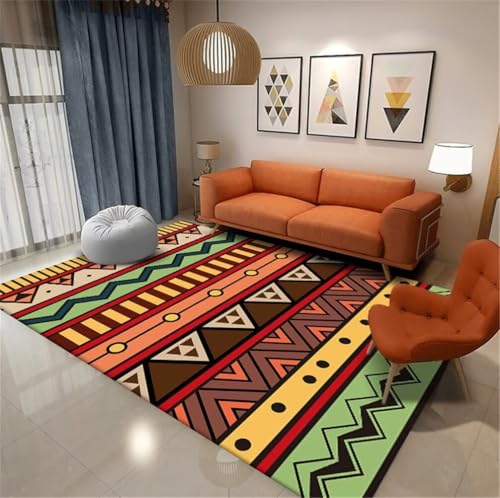 Tapis lavable confortable à motif géométrique moderne - 2
