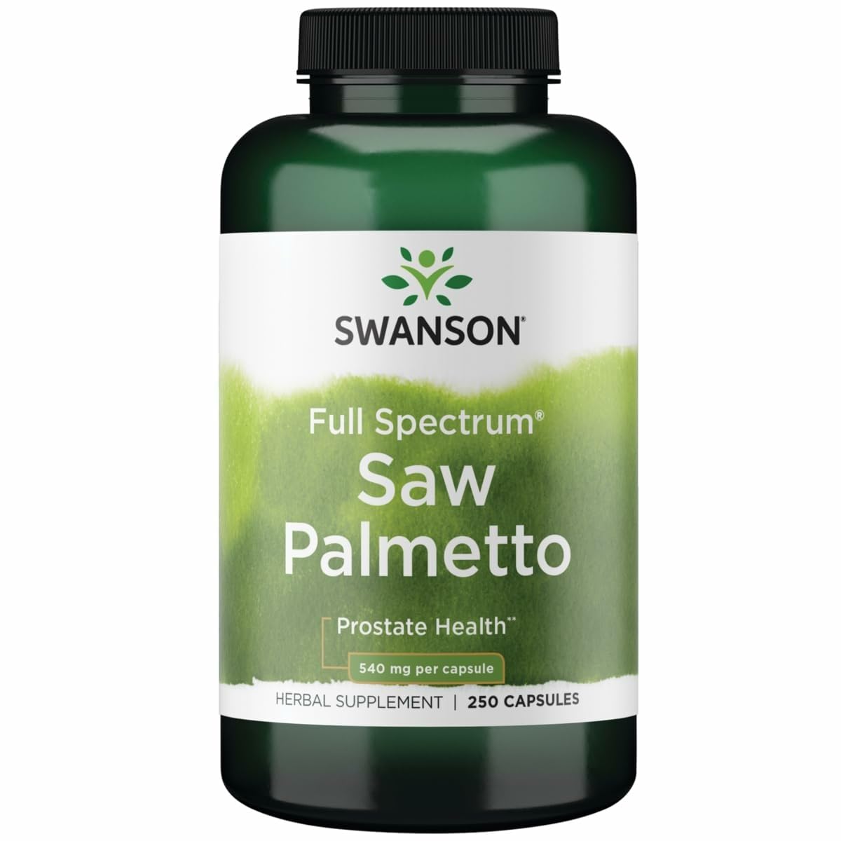 Swanson Saw Palmetto - Herbal Supplement Promoting Male Prostate Health Support - Natural Hair Supplement & Urinary Health Support - 540 mg 250 Capsules