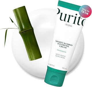 PURITO Mighty Bamboo Panthenol Cream, 10% Panthenol for Blemish Recovery & Glow Boost, Post-Acne Moisturizer, Silicone-Fre...
