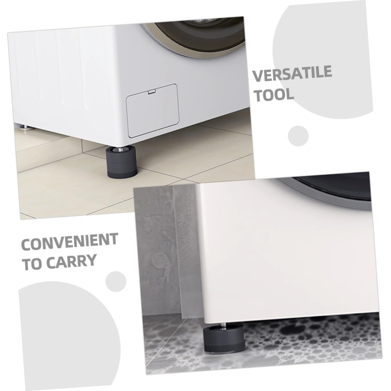 iplusmile 12pezzi Tappetini Antivibrazione Per Lavatrice Stabilizzatori Regolabili Facili Da Installare Design Antiscivolo Per Prevenire Scivolamenti e Compatibili Con Elettrodomestici e