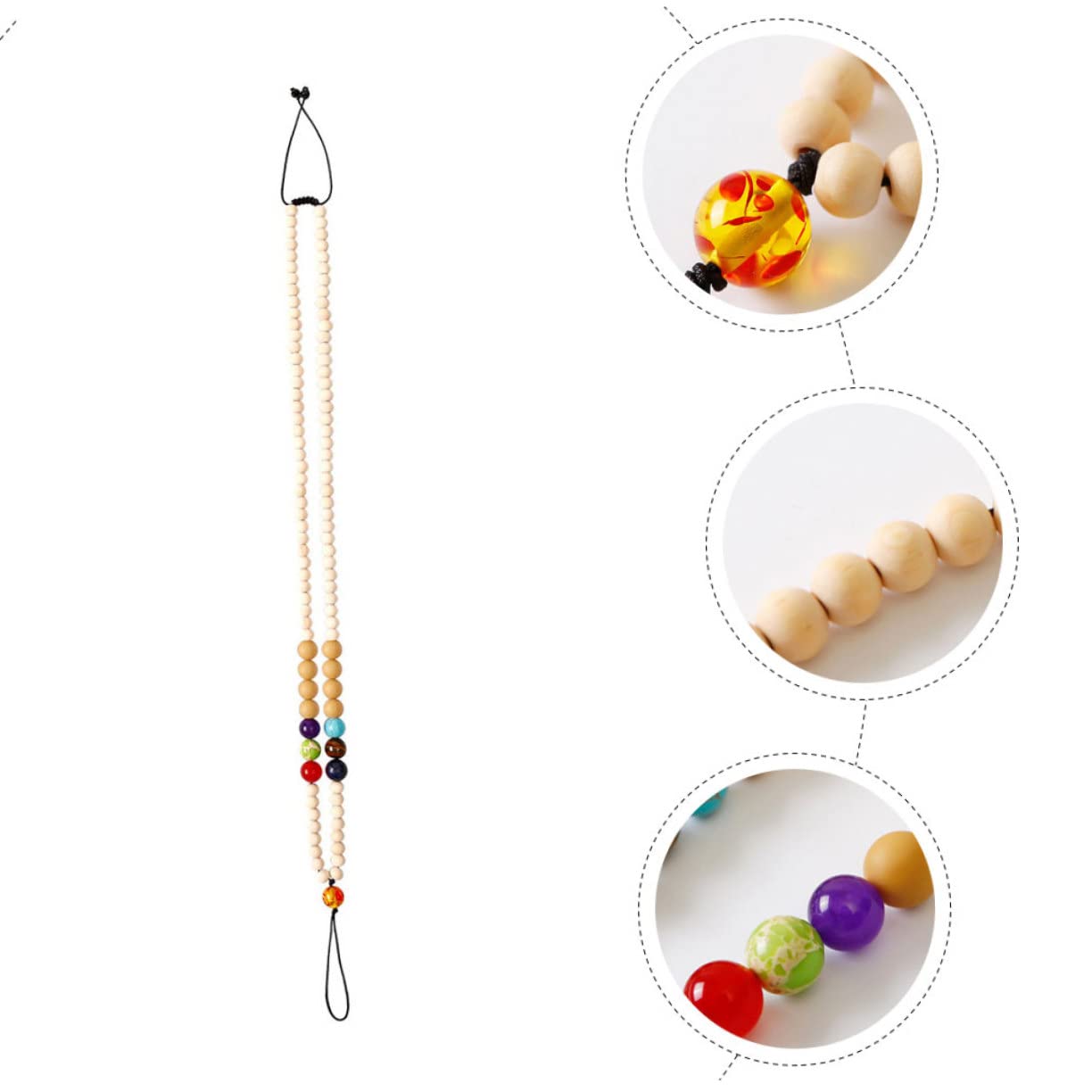 Hemobllo 5piezas Cadena Colgante Para Teléfono Móvil Perlas Correa De Cuello Resistente y Práctica Para Uso Diario y Actividades Al Aire