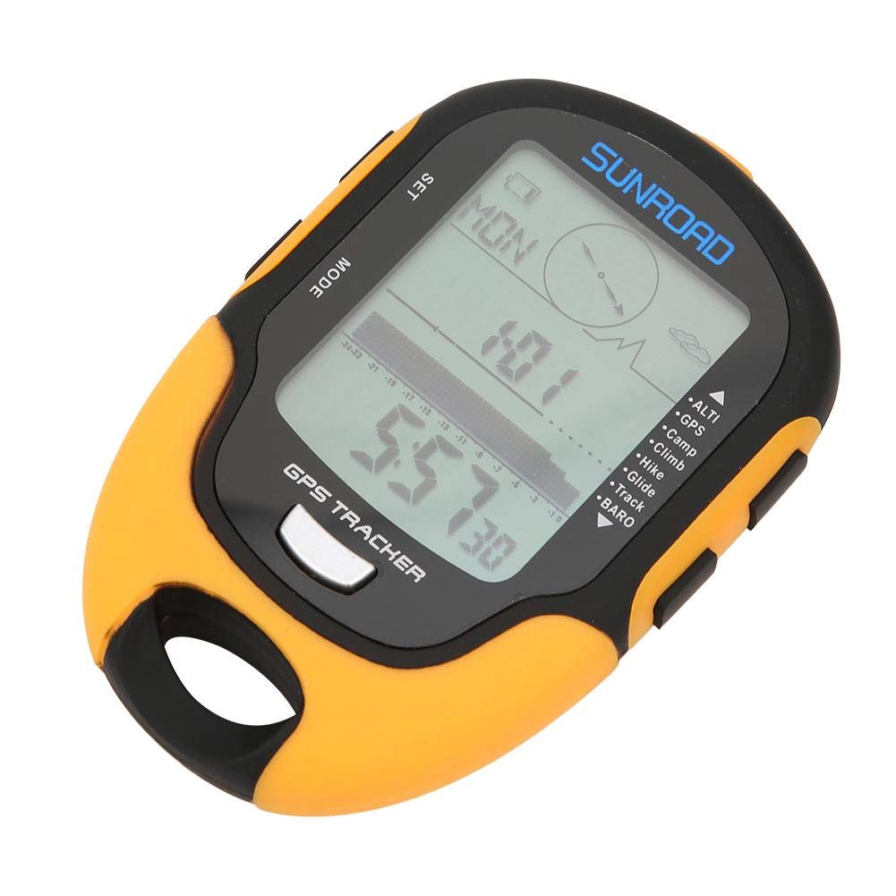 GPS-Barometer 8 in 1 Elektronischer Höhenmesser GPS-Multifunktionsmessgerät für Outdoor mit Temperatur, Luftfeuchtigkeit, Uhrzeit, Datum, Wecker, LED-Taschenlampe, IPX4 wasserdichte