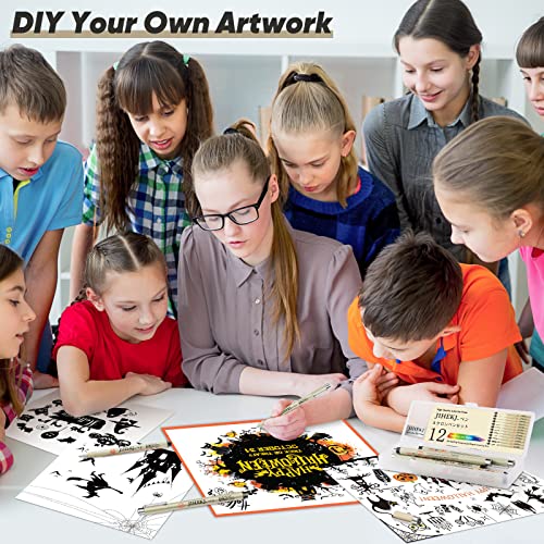 Drawing Pens 12-Pack, Art Pens Anime Pens Sketch Pens Precision Multiliner Pens Ink Pens Calligraphy Pens Design Pens Office School Supplies Drawing Supplies Artists Line Art Supplies Design Supplies #TOP4