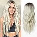 Produktbild Rosahaar Perücke Grau Blond Damen Lang Locken für Frauen Ombre Gewellt/Gelockt Natürlich Wig Silber Alltag Cosplay Kostümparty Halloween Karneval Mode Kunsthaar volle Perücken 011
