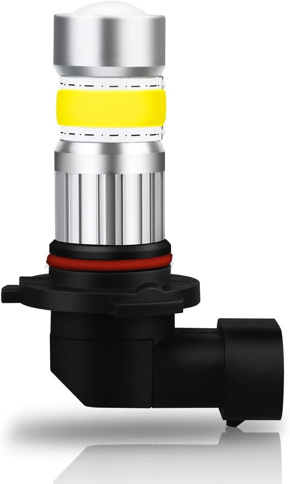 Alla Lighting 2800lm 9006 BH4 LED Bulb 3000K Amber Yellow Fog Lights, Super Bright COB-72 SMD Replacement for Cars, Trucks