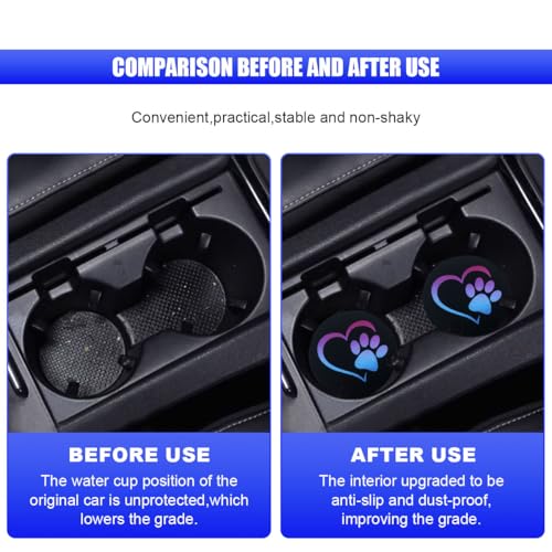 Portavasos para auto 2 piezas absorbente antideslizante miniatura 4