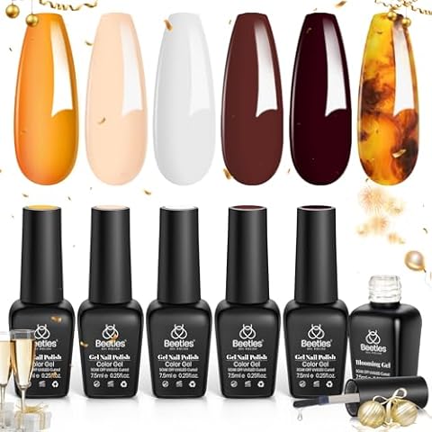 Beetles Gel Nail Polish with Blooming Gel Amber Attraction Cover