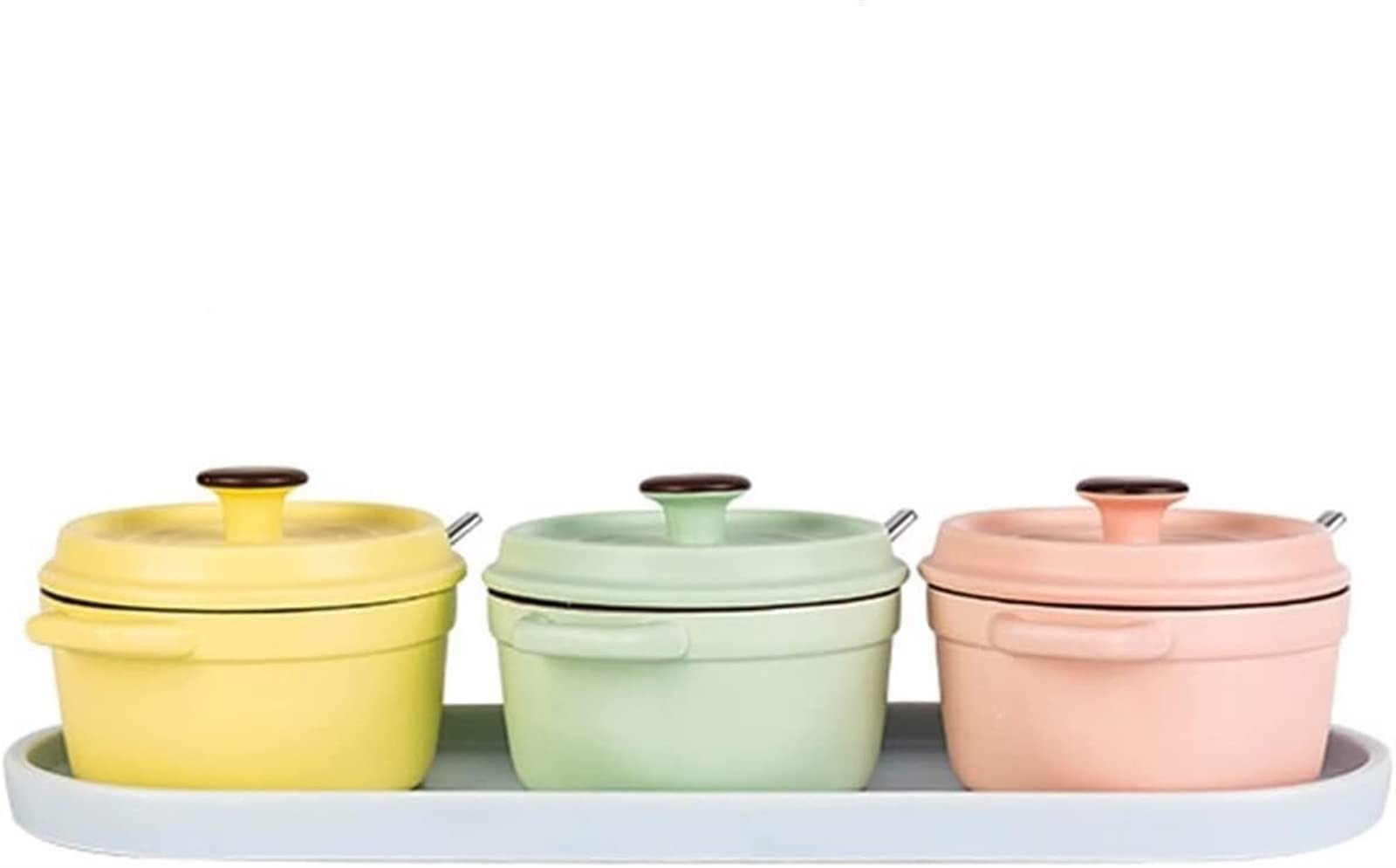 ZSQZSQSpice jar Spice jar Condiment Jar Set Kitchen Household Ceramic Seasoning Jar Seasoning Storage Box Salt Pepper Spice Jars Combination Storage Tank