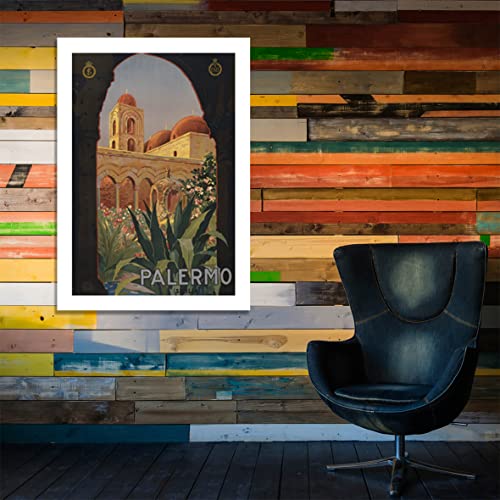 Poster de voyage Palerme petit format avec affiche encadrée mate
