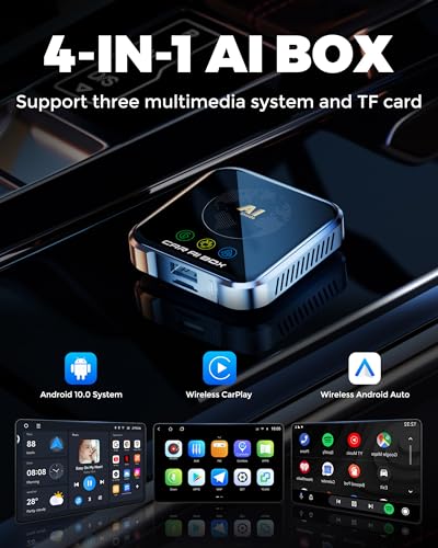 image for ZYW Magic AI Box Wireless CarPlay Adapter, Fast Car Video Box Plug & P