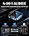 ZYW Magic AI Box Wireless CarPlay Adapter, Fast Car Video Box Plug & Play, Easy Setup, Supports Netflix/YouTube/TF Card Streaming Equalizers and More for OEM Wired CarPlay/Android Auto Cars (Gray)