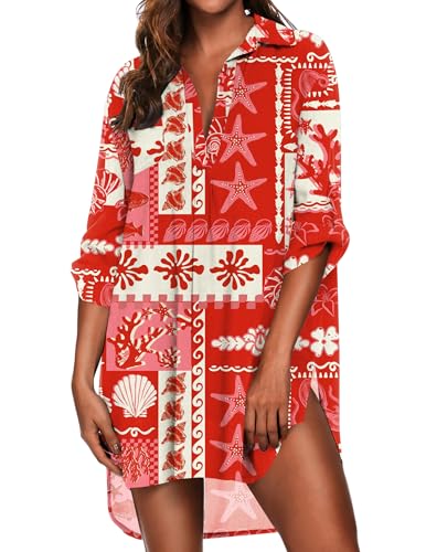 Image of Ekouaer Swimsuit Coverup for Women Bathing Suit Cover Up 2026 Summer Beach Vacation Outfits