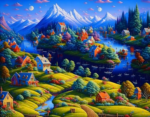Affiches sur toile 58x90cm Naive Art SERENDIPITP poster tableau mural sans cadre
