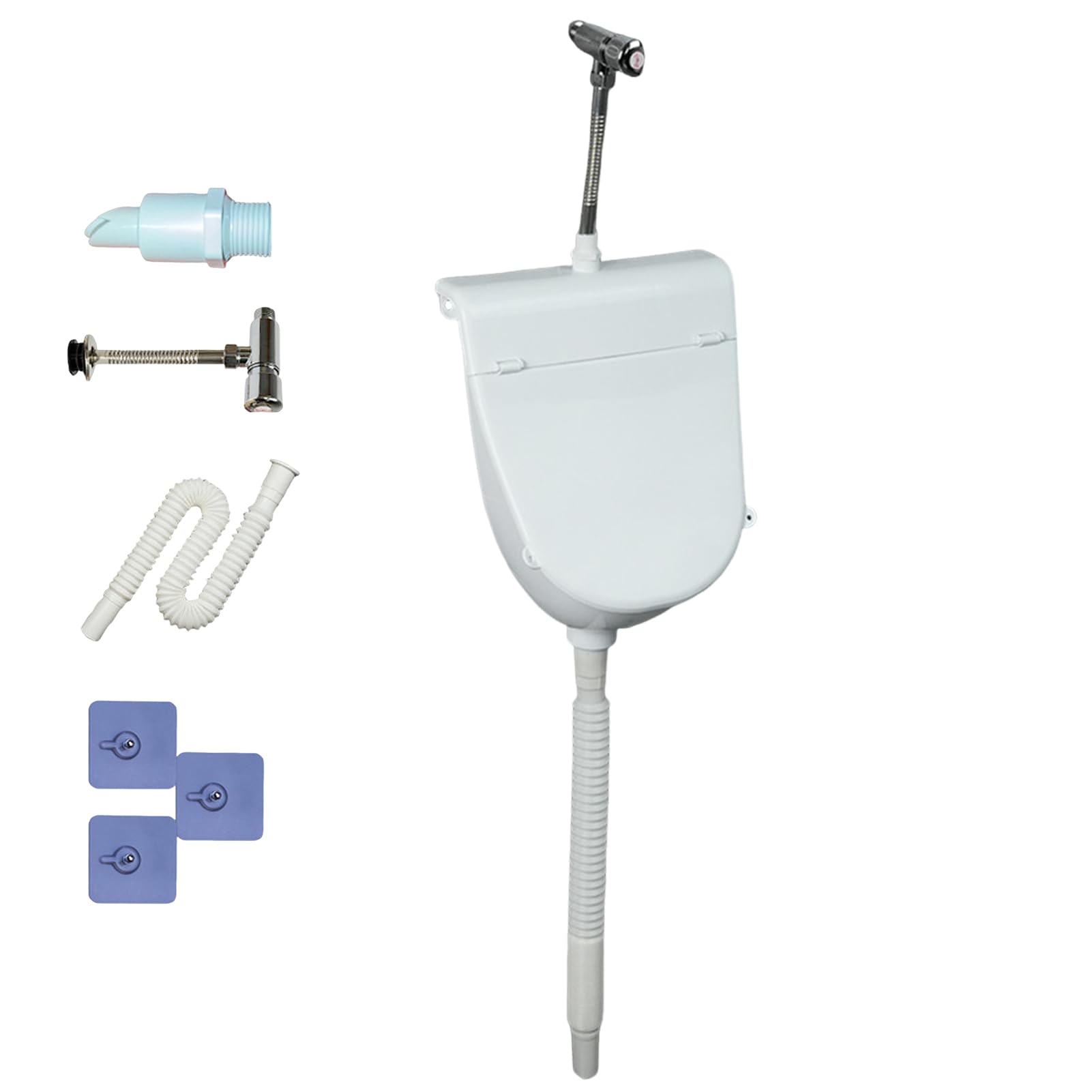 Kommerzielles Wandurinal - Überlauffester Urinausleiter mit Deckel, langlebige Wandmontage Herren Kinderbadezimmerarmatur | Perfekte Outdoor-Garage Campingtoilette Hinterhof RV Tragbare Hygiene