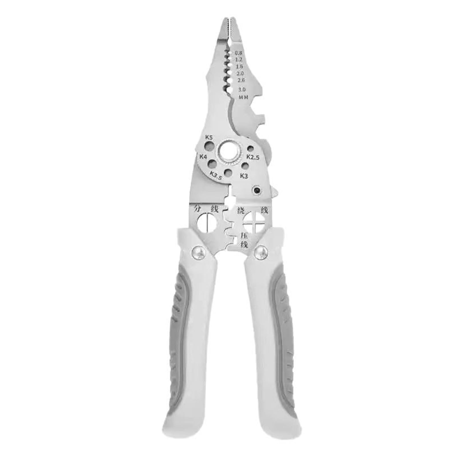 Msioytog Wire Strippers Multifunction Tool For Cutting Cable Screws Comfortable Gripping Crimper Cutter Plier Wire Cutting Adjustable Strippers