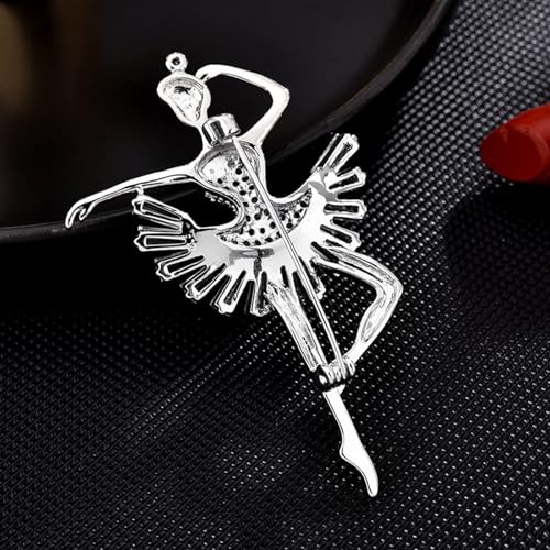 Broche de Ballet para mujer y pin exquisito de aleación para trajes de chaqueta 2