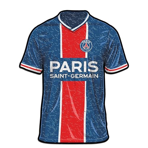 Iconic Puzzles - PSG Jersey, 100% eco-sustainable wooden puzzle with official license,Size M, 270 Pcs - Image 3