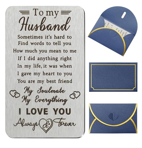 Valentines Day Gifts for Husband From Wife: I Love You Cards Gifts for Him - Wedding Anniversary Presents