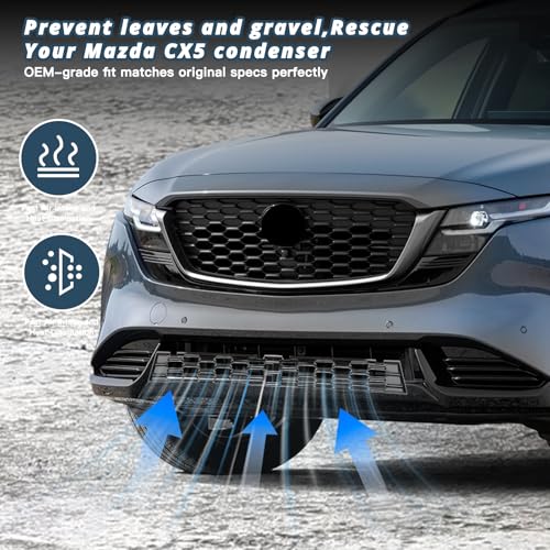 Image of Ruiya 2026 CX5 Front Grill Mesh Inserts Trims for 2026 Mazda CX-5 Accessories ABS Material Front Grille Guard Compatible with 2026 Mazda CX 5(Lower Grill Mesh)