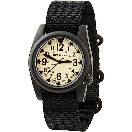 BERTUCCI A-2S Ballista X1 Reloj iluminado - X1 esfera súper luminosa, Correa de nailon negro, Movimiento de cuarzo
