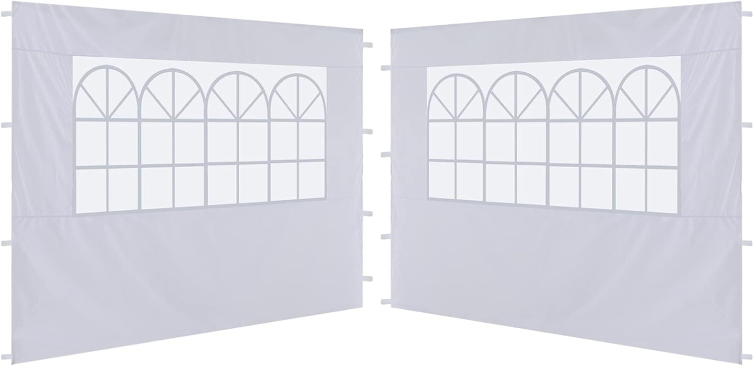 ABCCANOY 2 Packs of 10X10 Canopy Sidewalls with Church, White