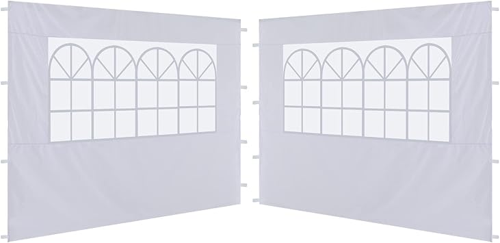 ABCCANOY 2 Packs of 10X10 Canopy Sidewalls with Church, White
