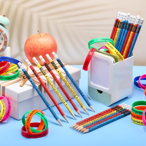 Juego 48 lápices de grafito multicolor con pulseras para jardín miniatura 4