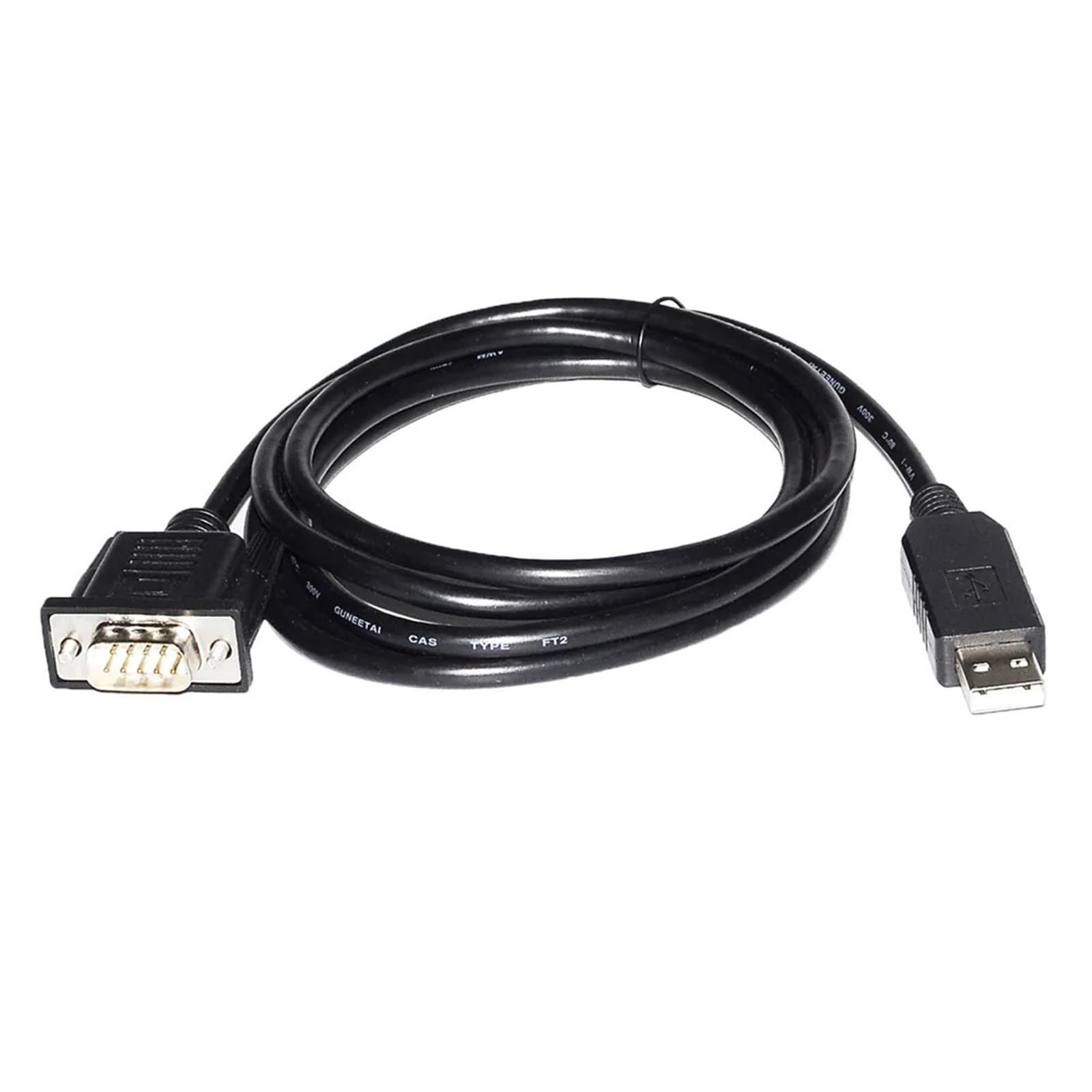 Ethernet Industriel câblable sur Le Terrain, Adaptateur USB vers DB9 Femelle/mâle vers convertisseur série RS232, brochage Standard et câble Null Modem(DB9 Male PINOUT 1,1.8m)