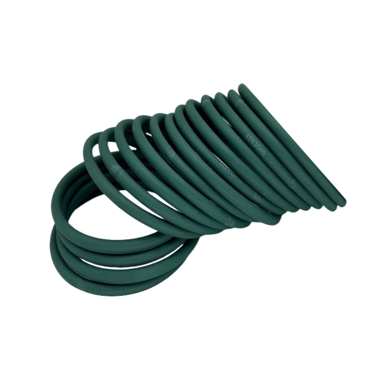 Correa redonda de poliuretano verde oscuro 5mm 410mm tipo O sin costura industrial