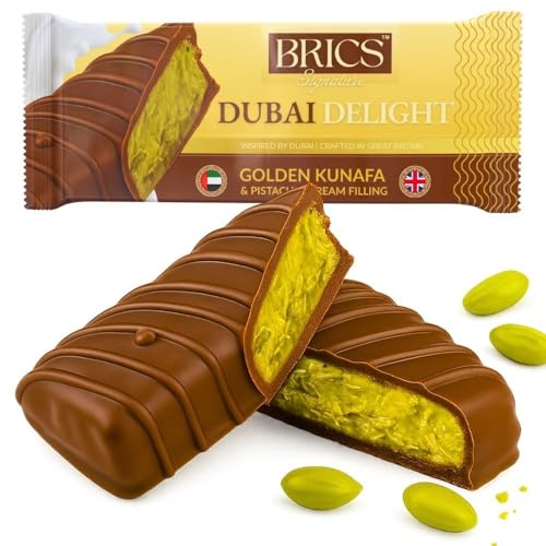 Brics Signature Dubai Chocolate Bar Pistachio, Loaded With Crunchy Roasted Kataifi Knafeh and Italian Pistachio Cream 100g